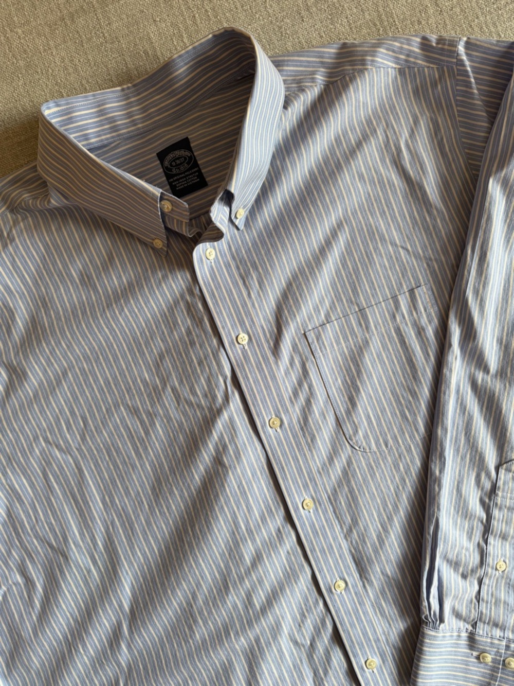 Brooks Brothers Big & Tall Stretch Supima®
Cotton Non-Iron Button Dress Shirt